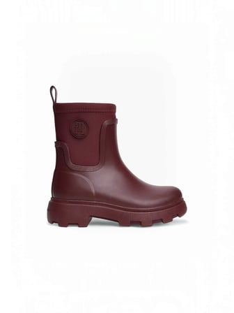 TH STAMP WARM ANKLE RAIN BOOT Kadın Kırmızı Bot - FW0FW09544