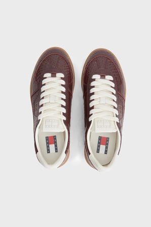 Tommy Jeans Hakiki Deri Sneaker Ayakkabı Kadın AYAKKABI EN0EN03121 GSA KAHVE