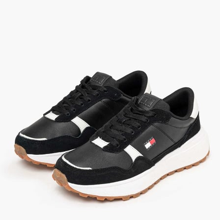 TOMMY HILFIGER Kadın Marka Logolu Günlük Kullanıma Uygun Siyah Sneaker EN0EN03123 BDS