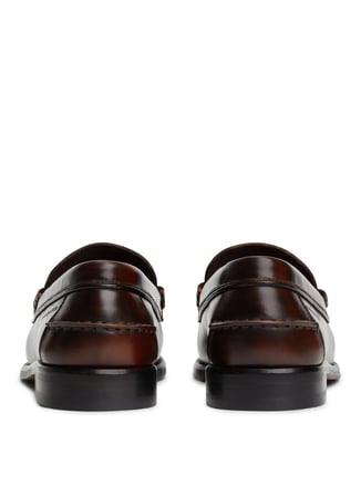 Tommy Hilfiger Kahverengi Erkek Klasik Ayakkabı HILFIGER BRUSHED LEATHER LOAFER