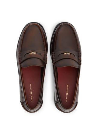 Tommy Hilfiger Kahverengi Erkek Klasik Ayakkabı HILFIGER BRUSHED LEATHER LOAFER