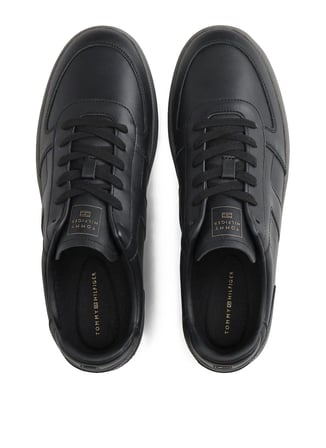 Tommy Hilfiger Siyah Erkek Sneaker TH TRIBECA SNEAKER LEATHER