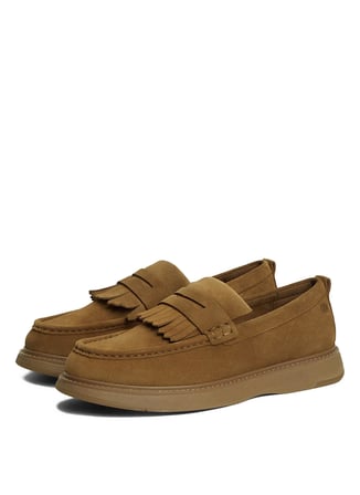 Tommy Hilfiger Taba Erkek Casual Ayakkabı COMFORT SUEDE FRINGE LOAFER