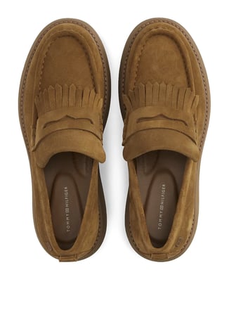Tommy Hilfiger Taba Erkek Casual Ayakkabı COMFORT SUEDE FRINGE LOAFER