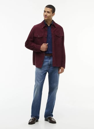 Tommy Hilfiger MW0MW46678DCC_PERFORMANCE INTERLOC Lacivert Erkek Gömlek