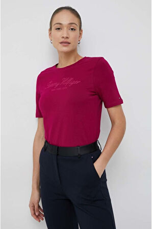 İŞLEMELİ ORGANİK PAMUKLU T-SHIRT