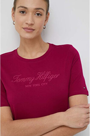 İŞLEMELİ ORGANİK PAMUKLU T-SHIRT