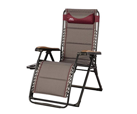 Aygaz Outdoor 120Kg Alüminyum Katlanır Şezlong Sandalyesi