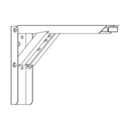 MoboRv 7600-1001-200 20 cm Siyah Katlanır Karavan Masa ve Raf Braketi 100 kg