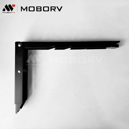 MoboRv 7600-1001-200 20 cm Siyah Katlanır Karavan Masa ve Raf Braketi 100 kg