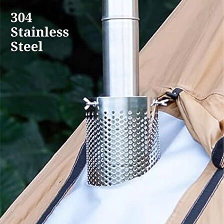 Campasist Soba Borusu Delikli Çadır Yanık Koruyucu