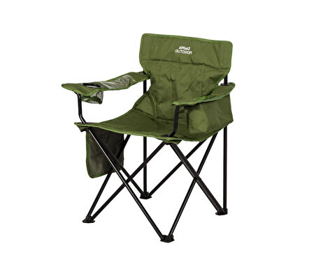 Aygaz Outdoor Yeşil 100Kg Çelik Katlanır Kamp Sandalyesi