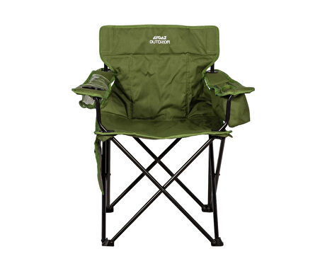 Aygaz Outdoor Yeşil 100Kg Çelik Katlanır Kamp Sandalyesi
