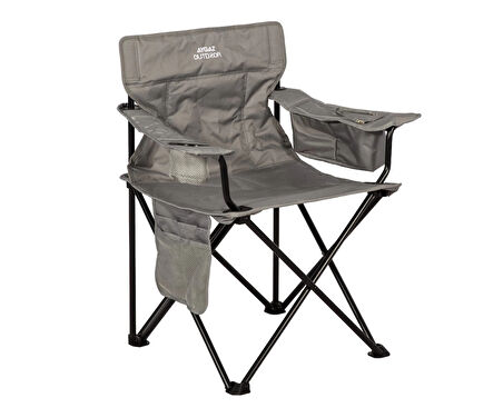 Aygaz Outdoor Gri 100Kg Çelik Katlanır Kamp Sandalyesi