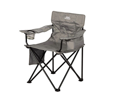 Aygaz Outdoor Gri 100Kg Çelik Katlanır Kamp Sandalyesi
