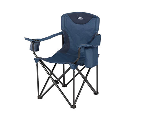 Aygaz Outdoor XXL Kıng Lacivert 150Kg Çelik Katlanır Kamp Sandalyesi