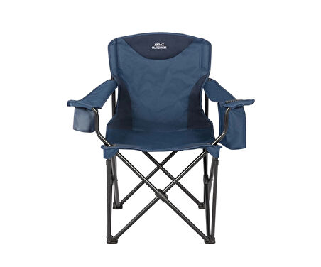 Aygaz Outdoor XXL Kıng Lacivert 150Kg Çelik Katlanır Kamp Sandalyesi