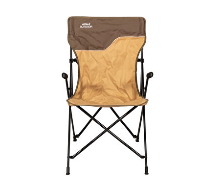 Aygaz Outdoor Kahverengi 120Kg Çelik Katlanır Kamp Sandalyesi