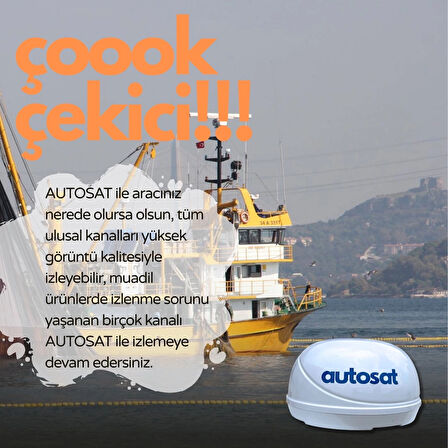 Autosat SMA30 Multi 3 Çıkışlı Marin ve Karavan uyumlu Uydu Anteni