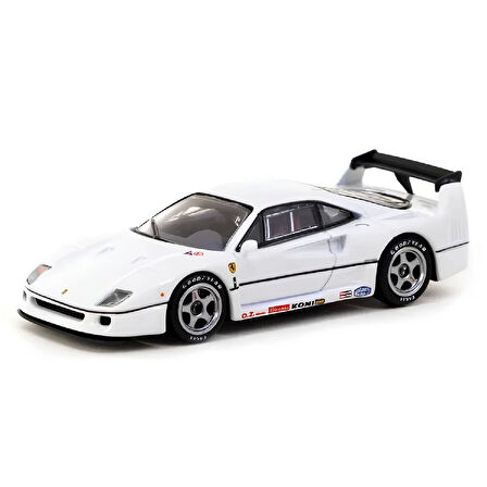 1:64 Diecast Ferrari F40 Lightweight White Tarmac Model Araba