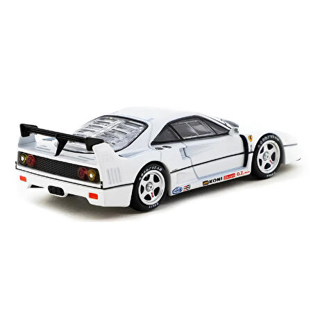 1:64 Diecast Ferrari F40 Lightweight White Tarmac Model Araba