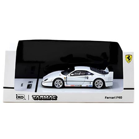 1:64 Diecast Ferrari F40 Lightweight White Tarmac Model Araba