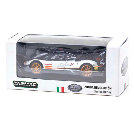 1:64 Diecast Pagani Zonda Revolución White Bianco Benny Tarmac Model Araba