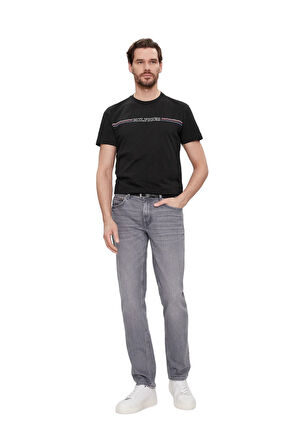 Erkek Pamuklu Kısa Kollu Yuvarlak Yaka Siyah T-Shirt MW0MW34428-BDS