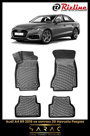 Rizline Audi A4 2017 Model 3D Havuzlu Paspas