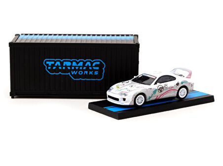 1:64 Diecast Toyota Supra RZ Logitech G AURORA with Container Special Edition Tarmac Model Araba