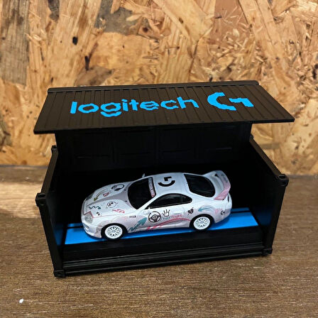 1:64 Diecast Toyota Supra RZ Logitech G AURORA with Container Special Edition Tarmac Model Araba