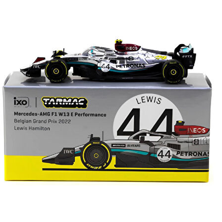 1:64 Diecast Mercedes-AMG F1 W13 E Performance Belgian Grand Prix 2022 Tarmac Model Araba