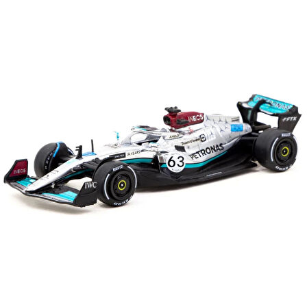 1:64 Diecast Mercedes-AMG F1 W13 E Performance, Belgian Grand Prix 2022, George Russell Tarmac Model Araba