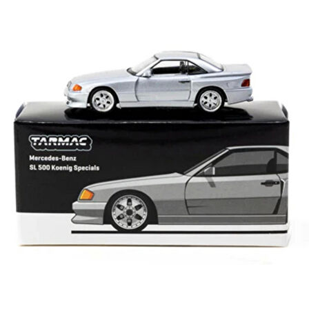 1:64 Diecast Mercedes-Benz SL 500 Koenig Specials Silver Tarmac Model Araba