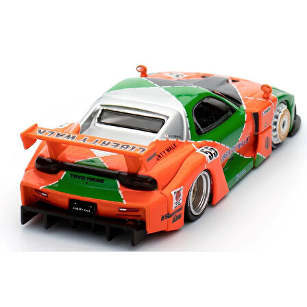 1:64 Diecast Mazda RX7 LBWK (FD3S) LB-Super Silhouette Inno Model Araba