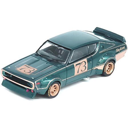 1:64 Diecast Nissan Skyline 2000 GT-R Racing Concept Green Inno Model Araba