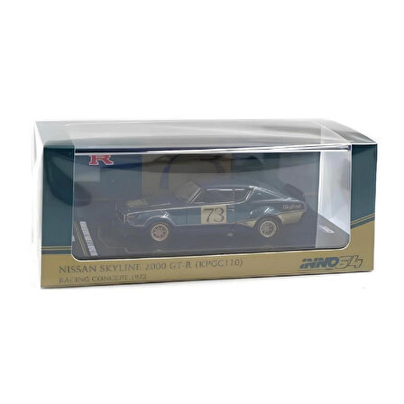 1:64 Diecast Nissan Skyline 2000 GT-R Racing Concept Green Inno Model Araba