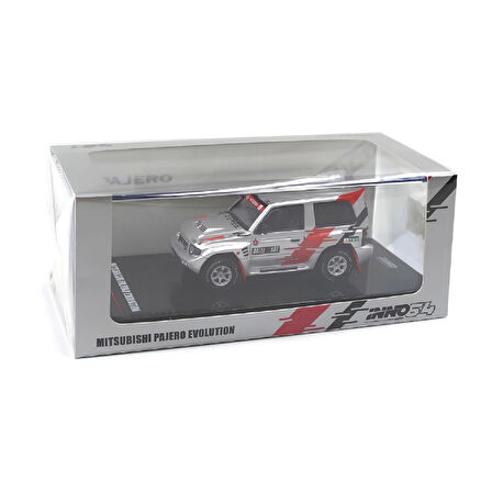 1:64 Diecast Mitsubishi Pajero Evolution Silver Model Araba Inno Model Araba