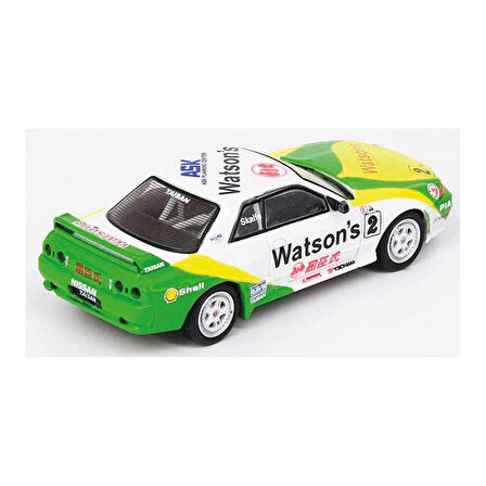 1:64 Diecast Nissan Skyline GT-R (R32) Watsons Macau Guia Race 1991 Skaife Inno Model Araba