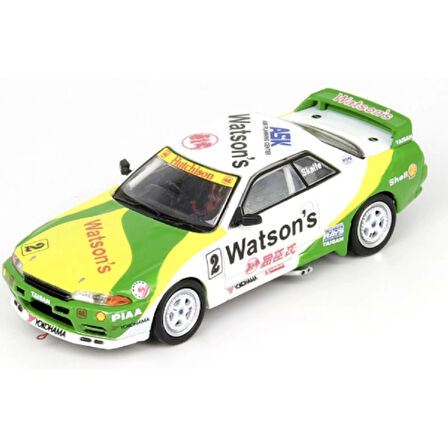 1:64 Diecast Nissan Skyline GT-R (R32) Watsons Macau Guia Race 1991 Skaife Inno Model Araba