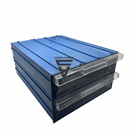 Sembol 512 Plastik Çift Çekmeceli Kutu 340X260x150mm 6 Adet