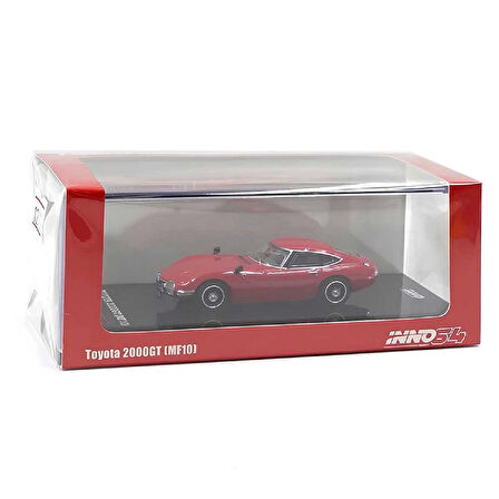 1:64 Diecast Toyota 2000GT MF10 Solar Red Inno Model Araba