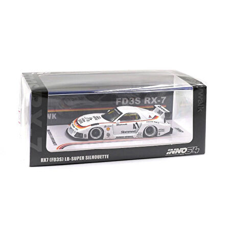 1:64 Diecast  Mazda RX7 LB-Super Silhoutte Azda RX7 Inno Model Araba