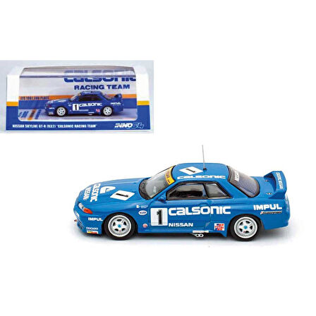 1:64 Diecast  Nissan Skyline GT-R Calsonic Racing Team JTC 1991 2nd Place Inno Model Araba