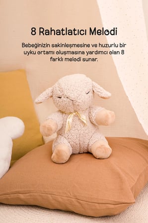 Cloud-B Melodili Peluş Kuzu Uyku Arkadaşı 21x19x24 cm