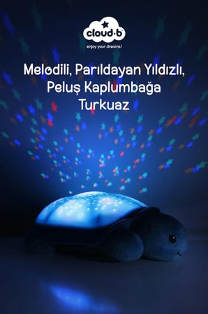 Cloud-B Melodili Parıldayan Yıldızlı Peluş Kaplumbağa 29,5x20x10,5 cm