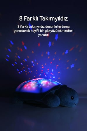 Cloud-B Melodili Parıldayan Yıldızlı Peluş Kaplumbağa 29,5x20x10,5 cm
