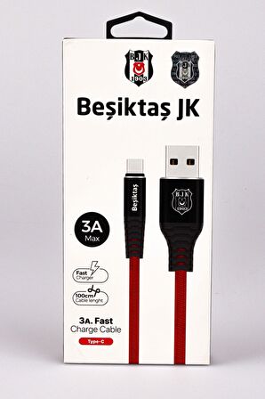 BEŞİKTAŞ ORJINAL LİSANSLI Data+Sarj Kablosu KBL-1903 3A TYPE C 1MT