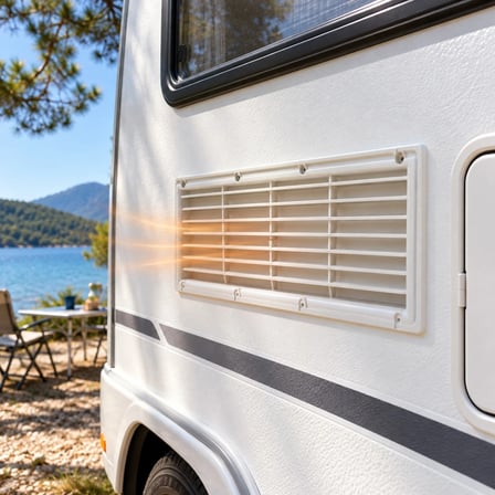 MPK 5039 Karavan Buzdolabı Havalandırma Kapağı Menfez 365x140 mm (MP5039.1SW)