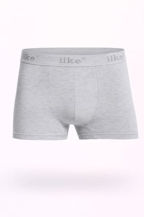 Erkek Pamuklu Likralı Siyah-Gri-Beyaz 3'lü Boxer